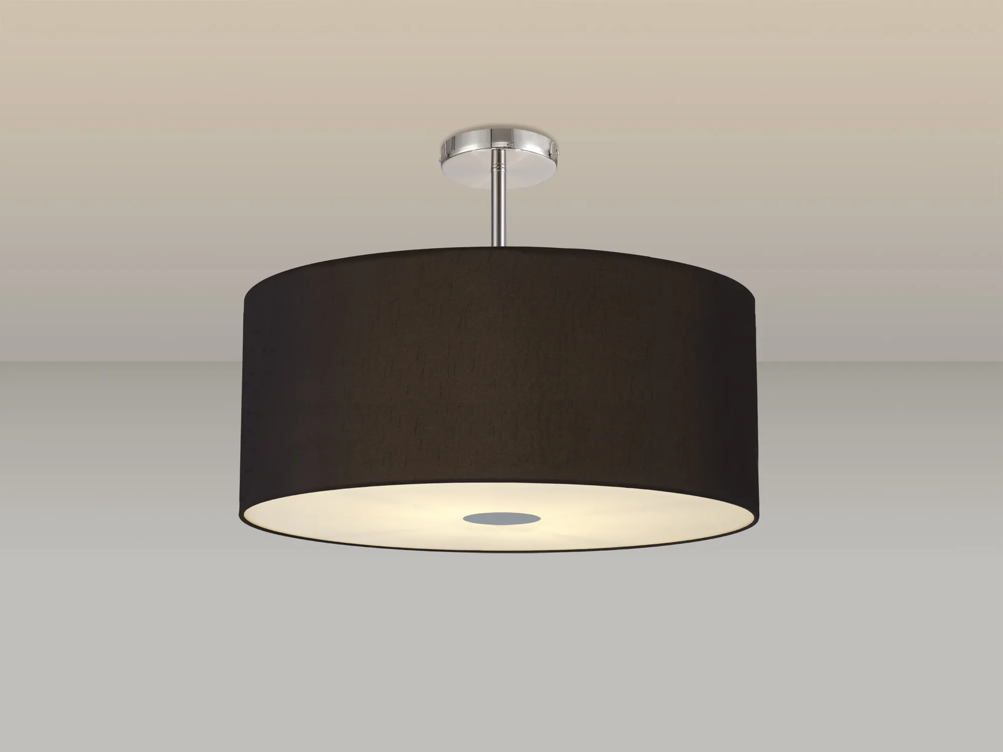 Baymont CH BL/GR Ceiling Lights Deco Semi Flush Fittings